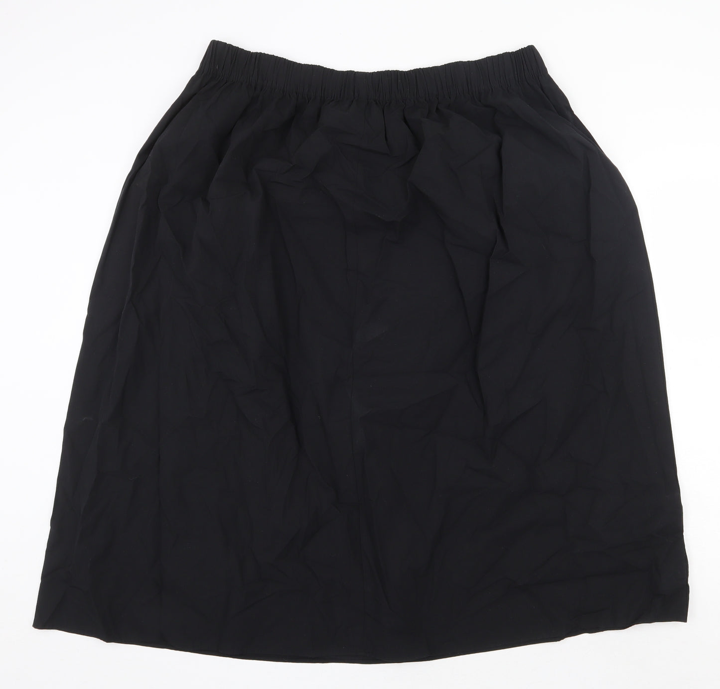 Marks and Spencer Womens Black Cotton Swing Skirt Size 20