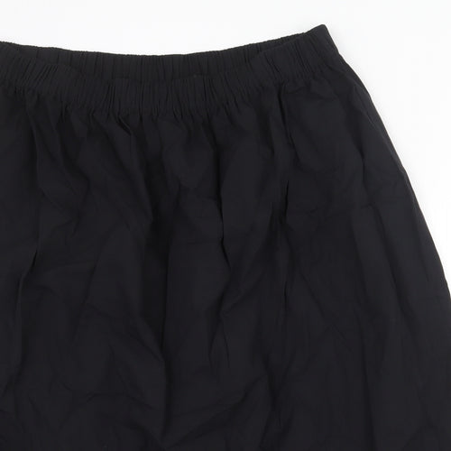Marks and Spencer Womens Black Cotton Swing Skirt Size 20