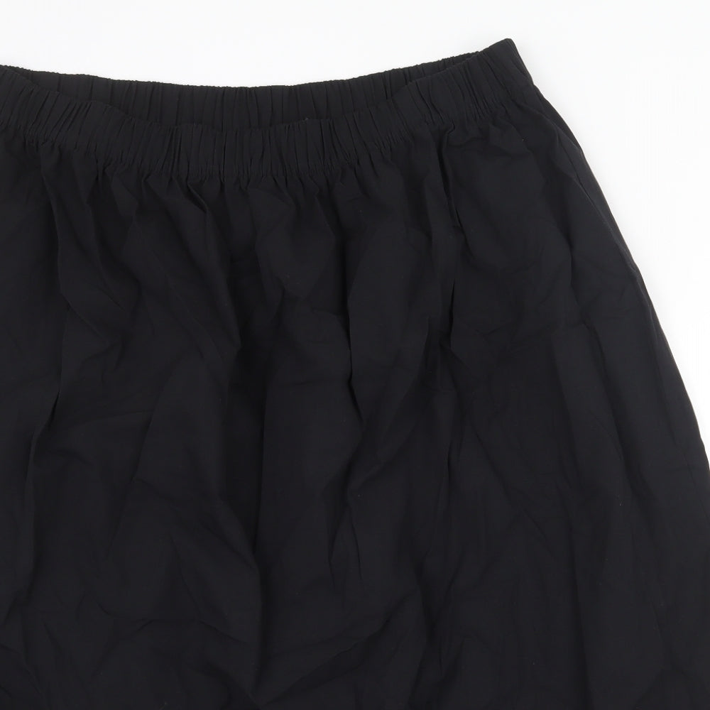 Marks and Spencer Womens Black Cotton Swing Skirt Size 20