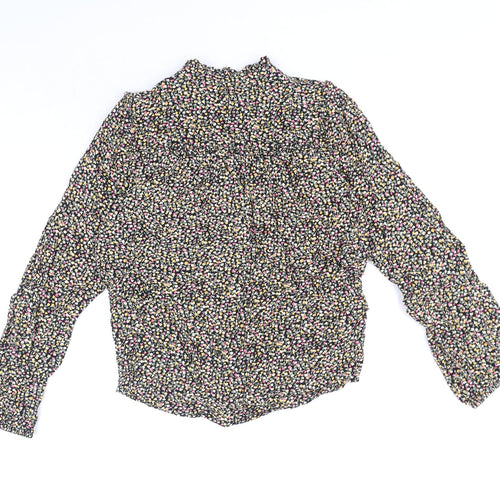 Saint Tropez Clothing Womens Multicoloured Geometric Viscose Basic Button-Up Size XS Round Neck
