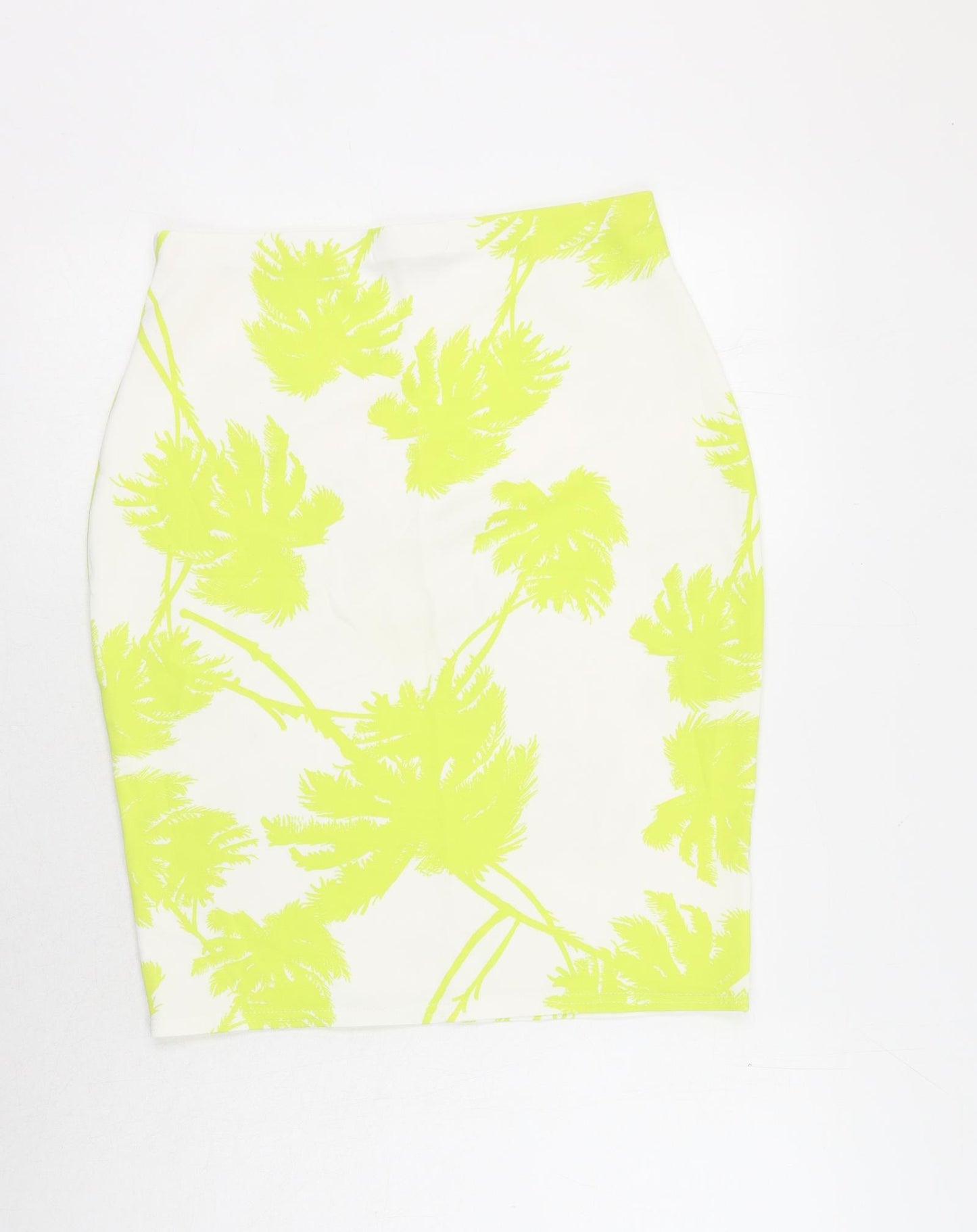 Missguided Womens Multicoloured Floral Polyester Straight & Pencil Skirt Size 14