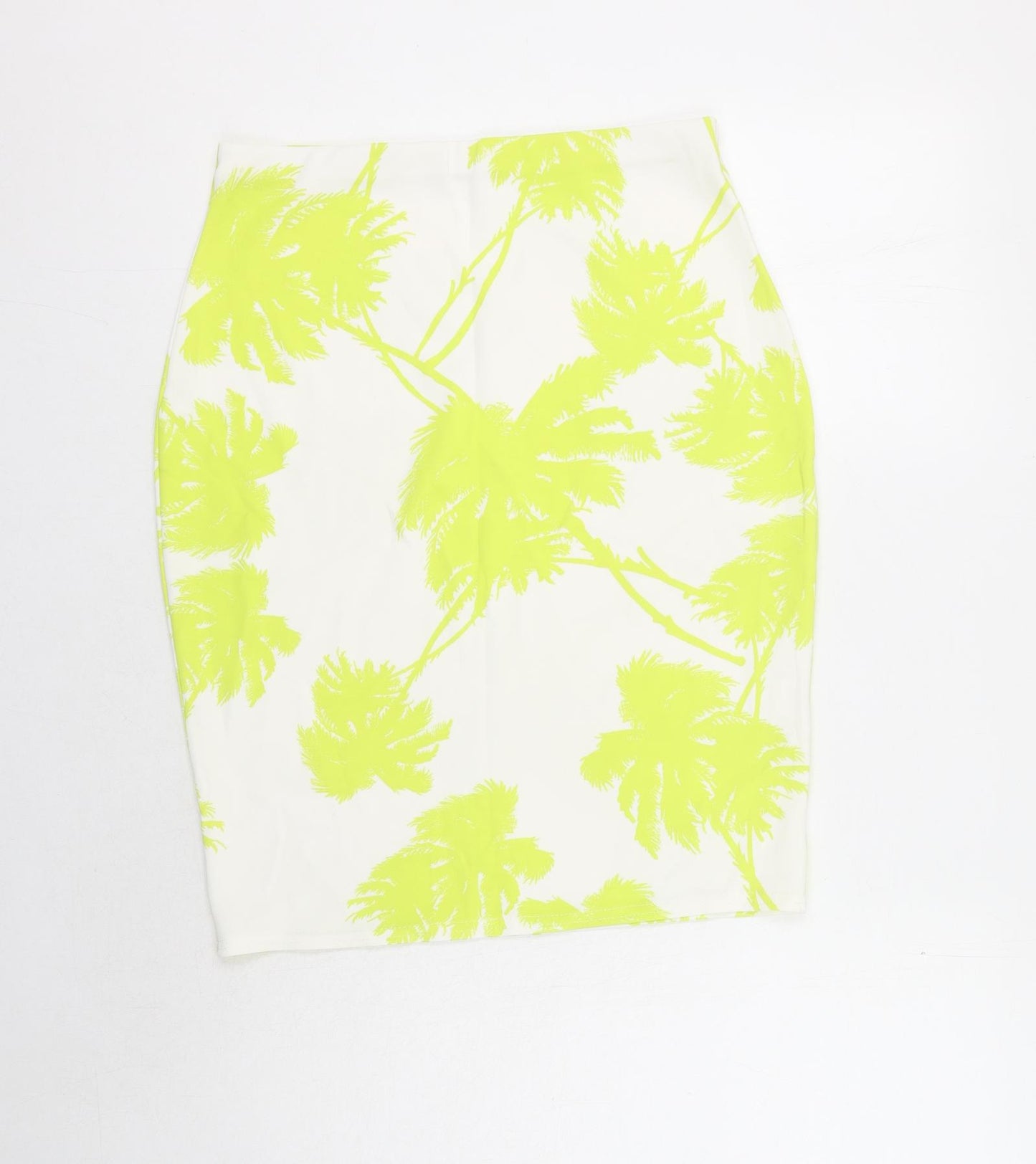 Missguided Womens Multicoloured Floral Polyester Straight & Pencil Skirt Size 14