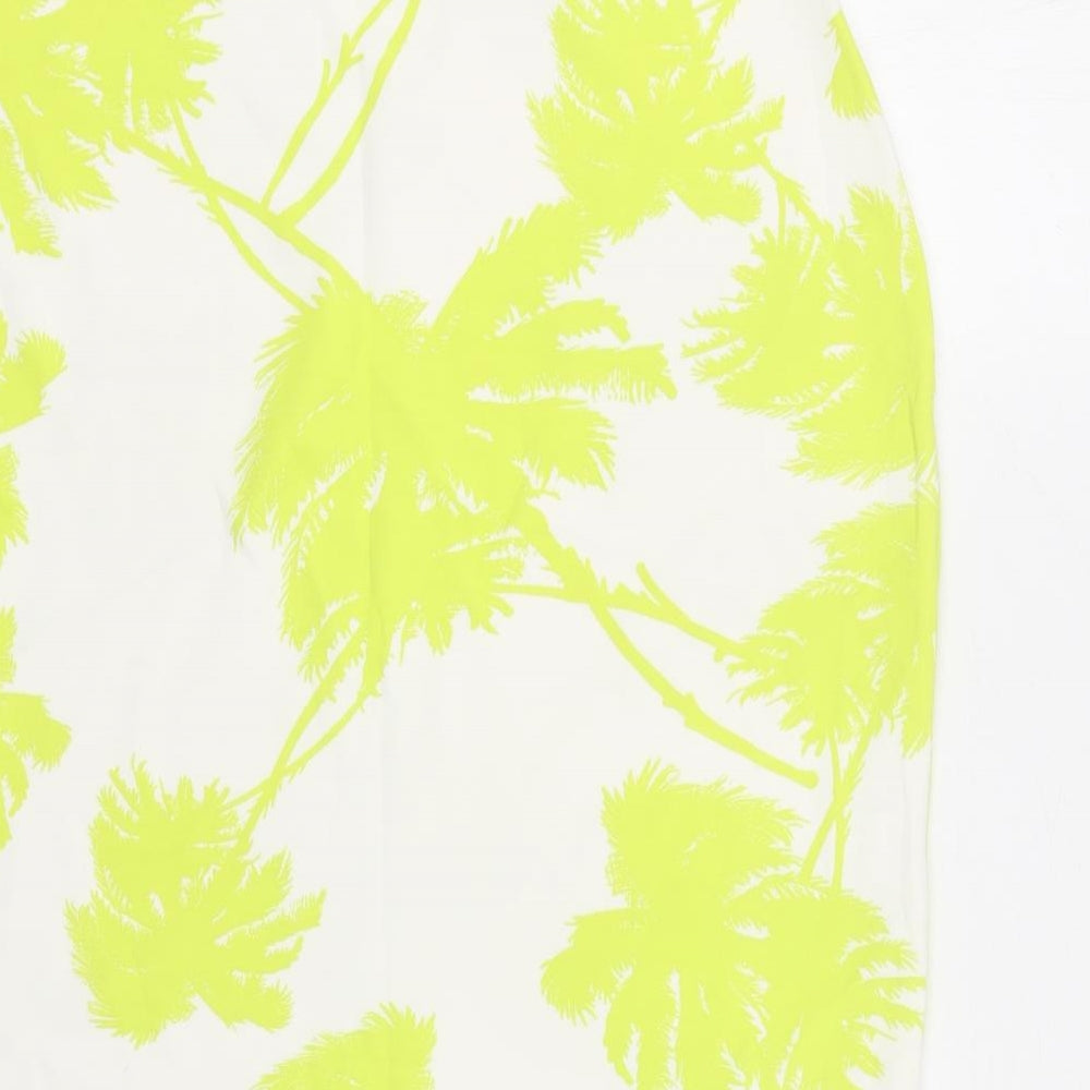 Missguided Womens Multicoloured Floral Polyester Straight & Pencil Skirt Size 14
