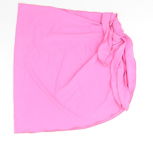 Valeryblu Womens Pink Polyamide Wrap Skirt Size 18 Zip