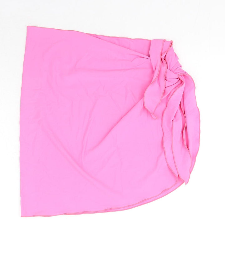 Valeryblu Womens Pink Polyamide Wrap Skirt Size 18 Zip