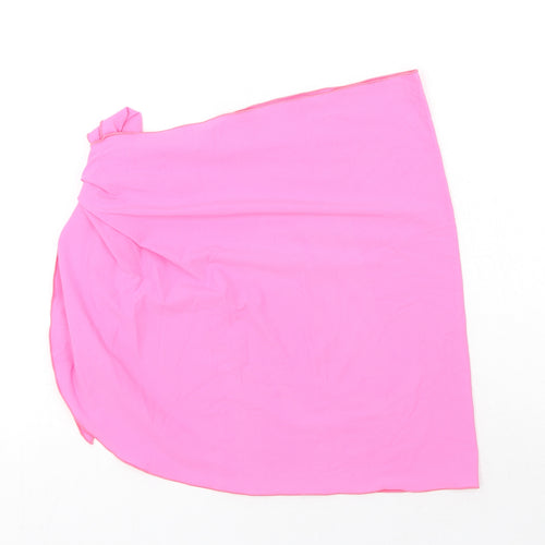 Valeryblu Womens Pink Polyamide Wrap Skirt Size 18 Zip
