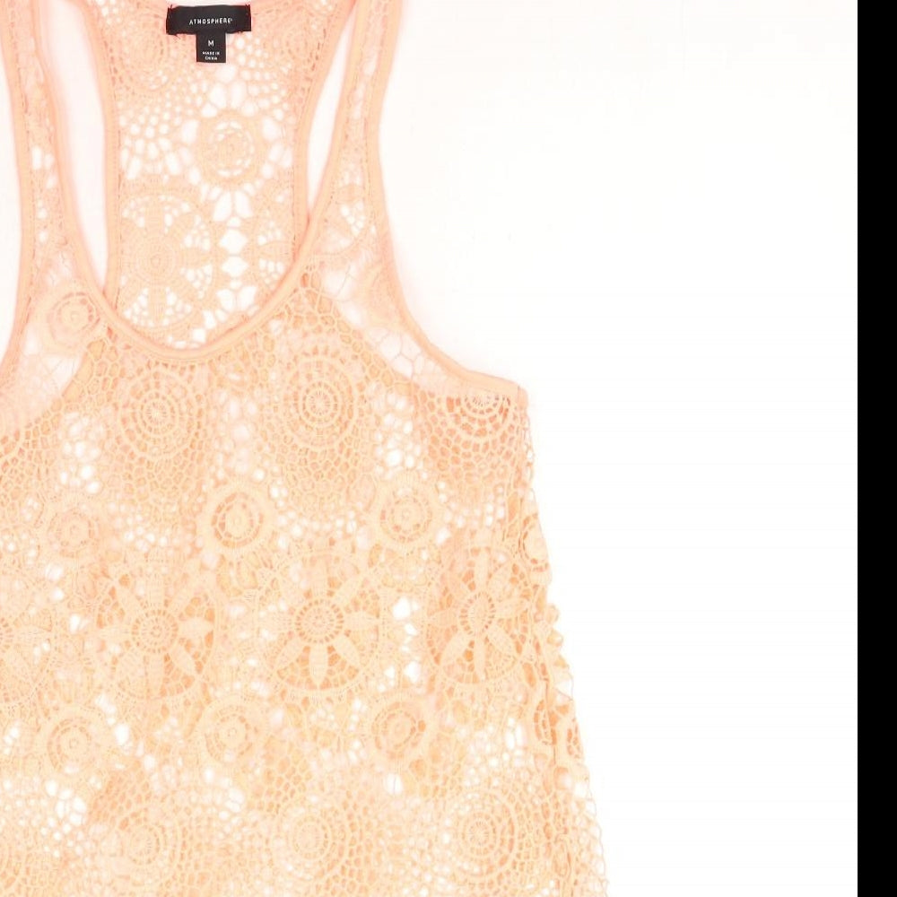 Primark Womens Pink Polyester Tank Dress Size M Scoop Neck Pullover