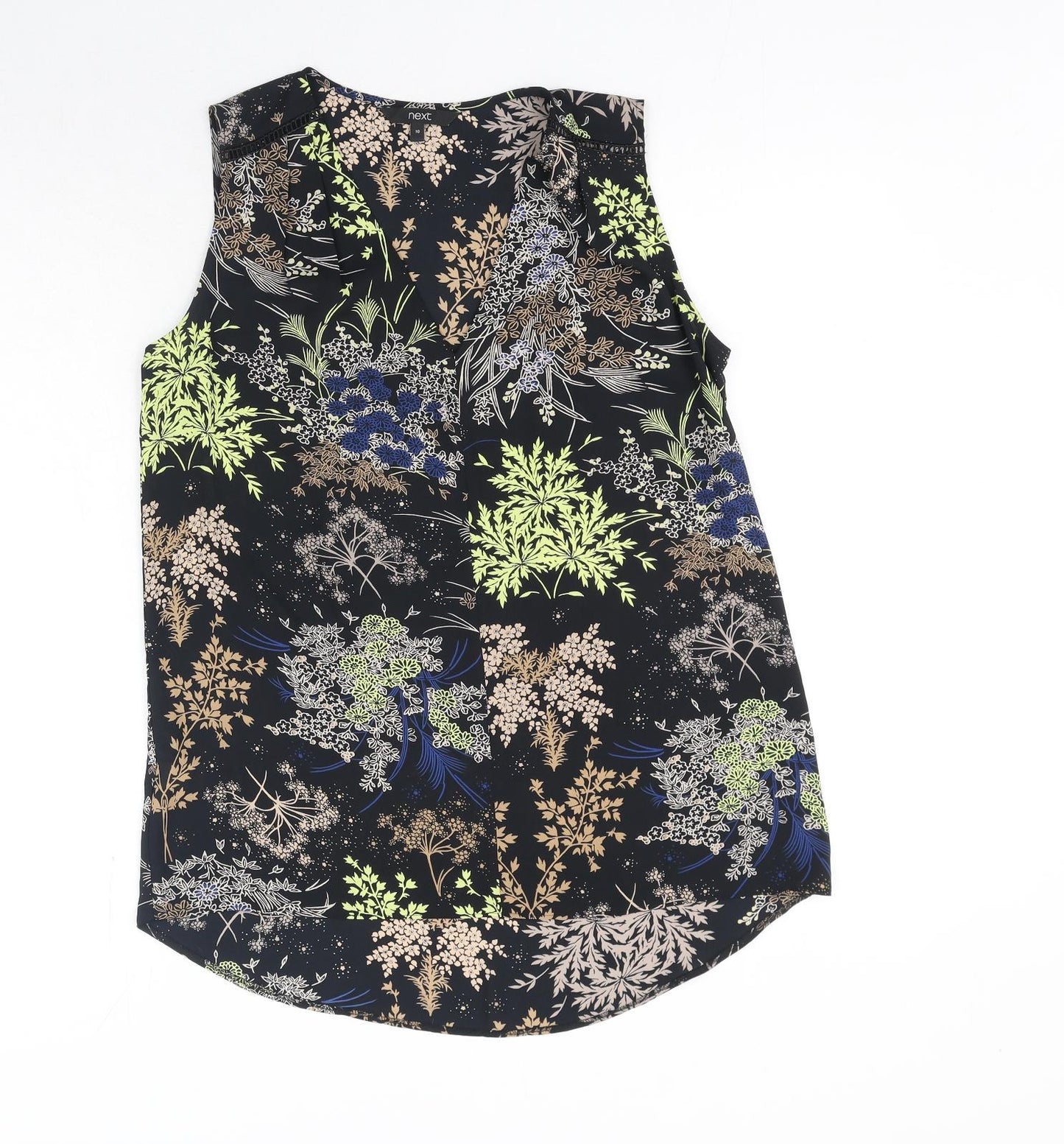 NEXT Womens Multicoloured Floral Polyester Tunic Tank Size 10 V-Neck