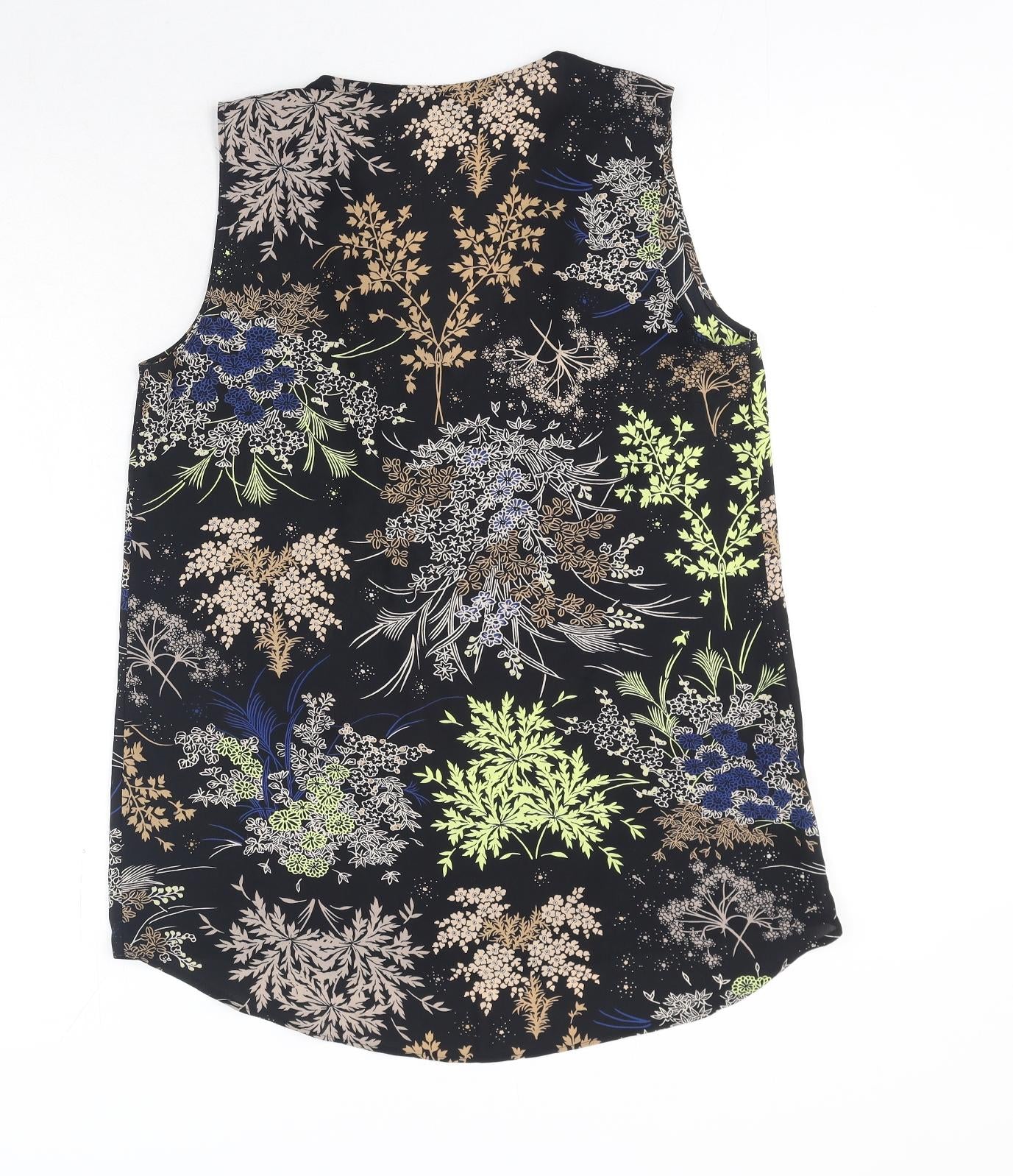 NEXT Womens Multicoloured Floral Polyester Tunic Tank Size 10 V-Neck