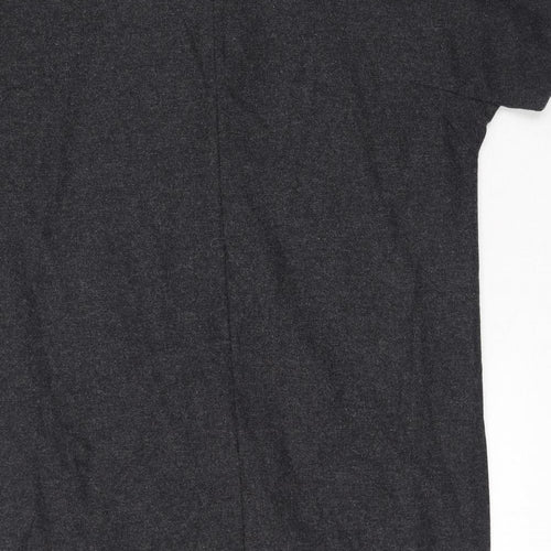 NEXT Womens Grey Wool Jumper Dress Size 10 Round Neck Zip