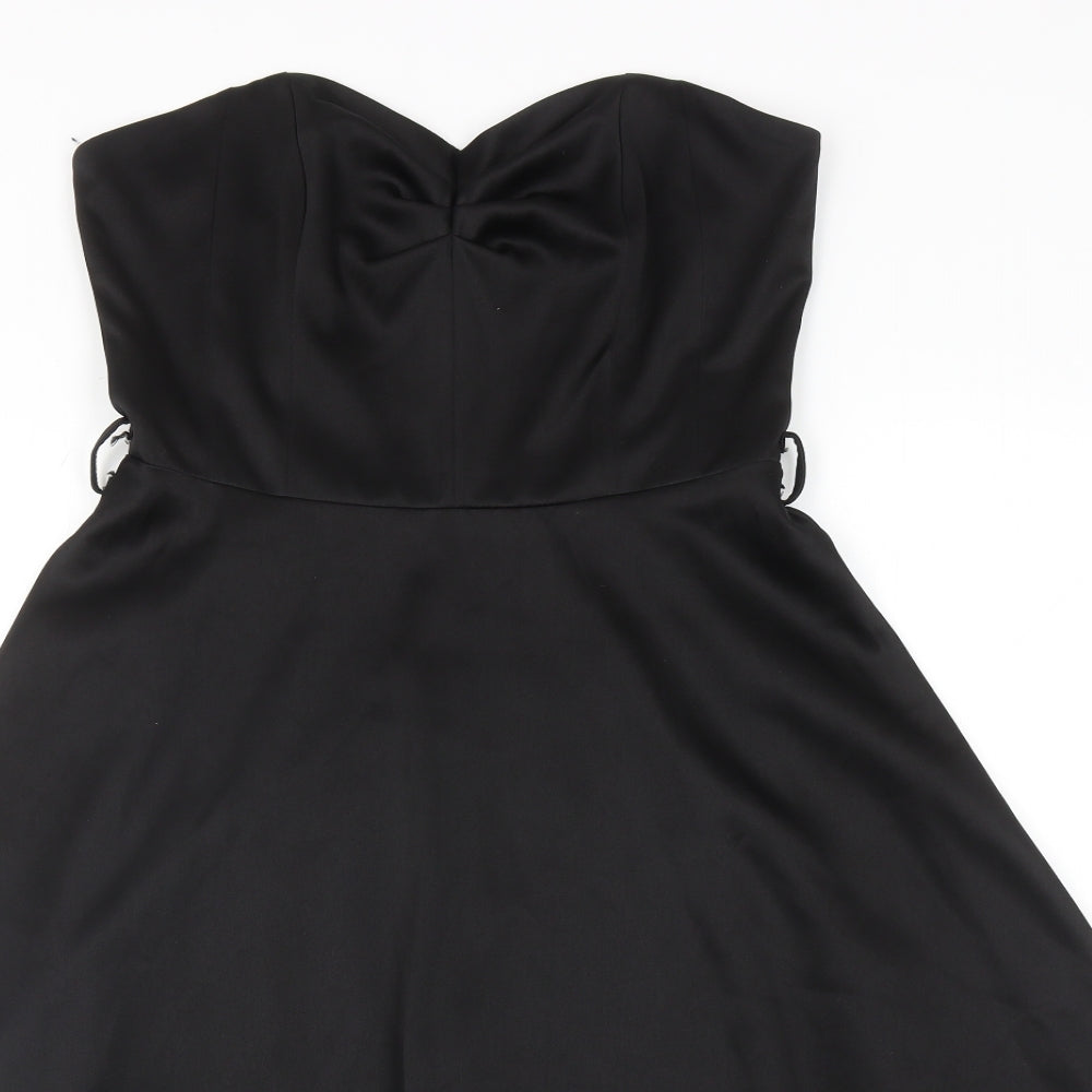 Elise Ryan Womens Black Polyester Fit & Flare Size M Sweetheart Zip