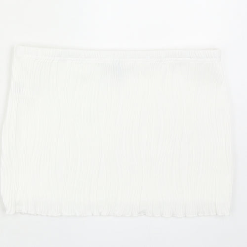 SheIn Womens White Polyester Bandage Skirt Size M