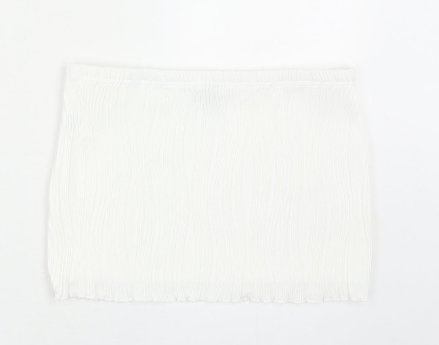 SheIn Womens White Polyester Bandage Skirt Size M