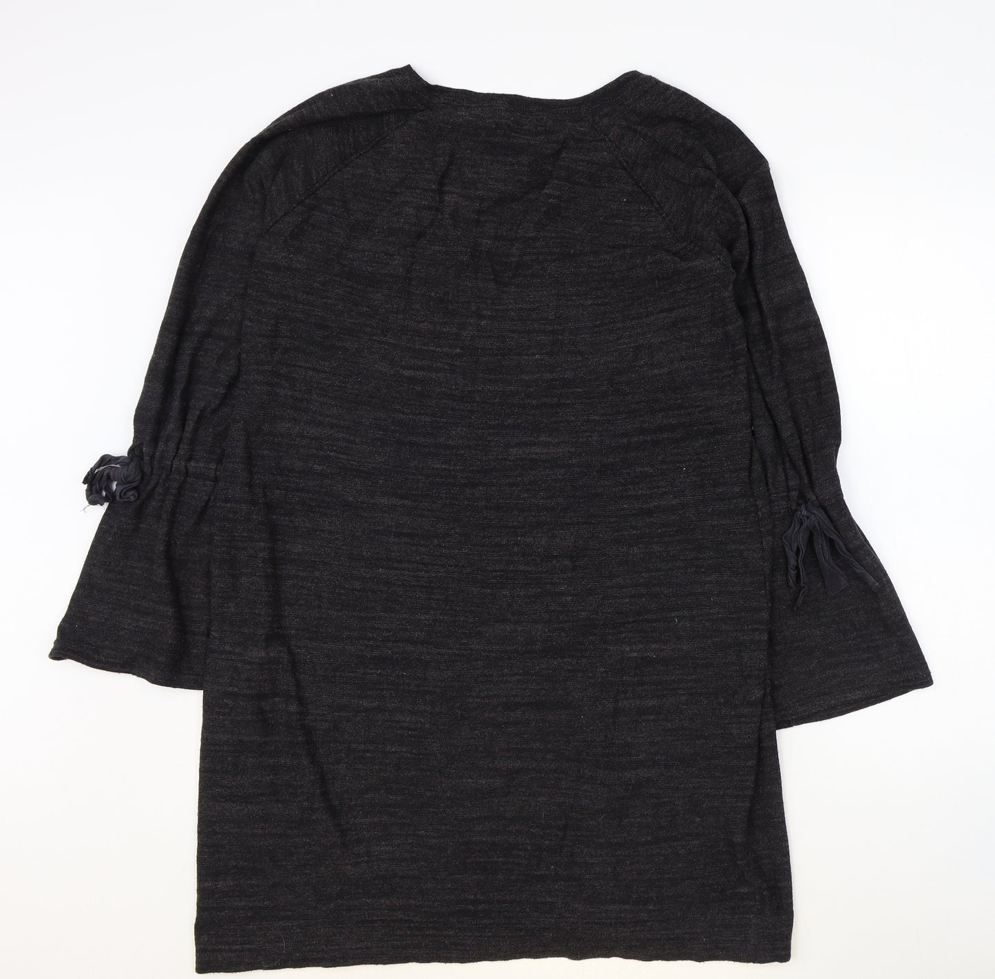 NEXT Womens Grey Cotton A-Line Size 16 V-Neck Pullover