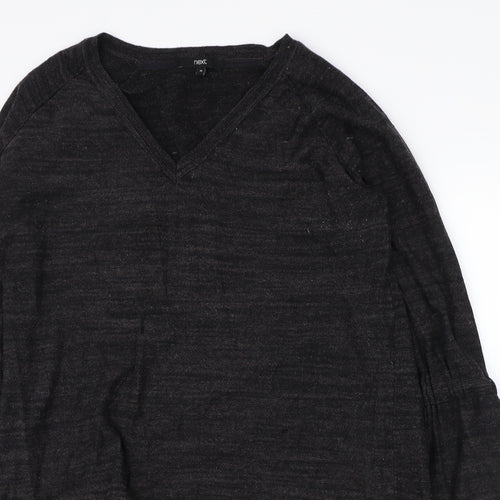 NEXT Womens Grey Cotton A-Line Size 16 V-Neck Pullover