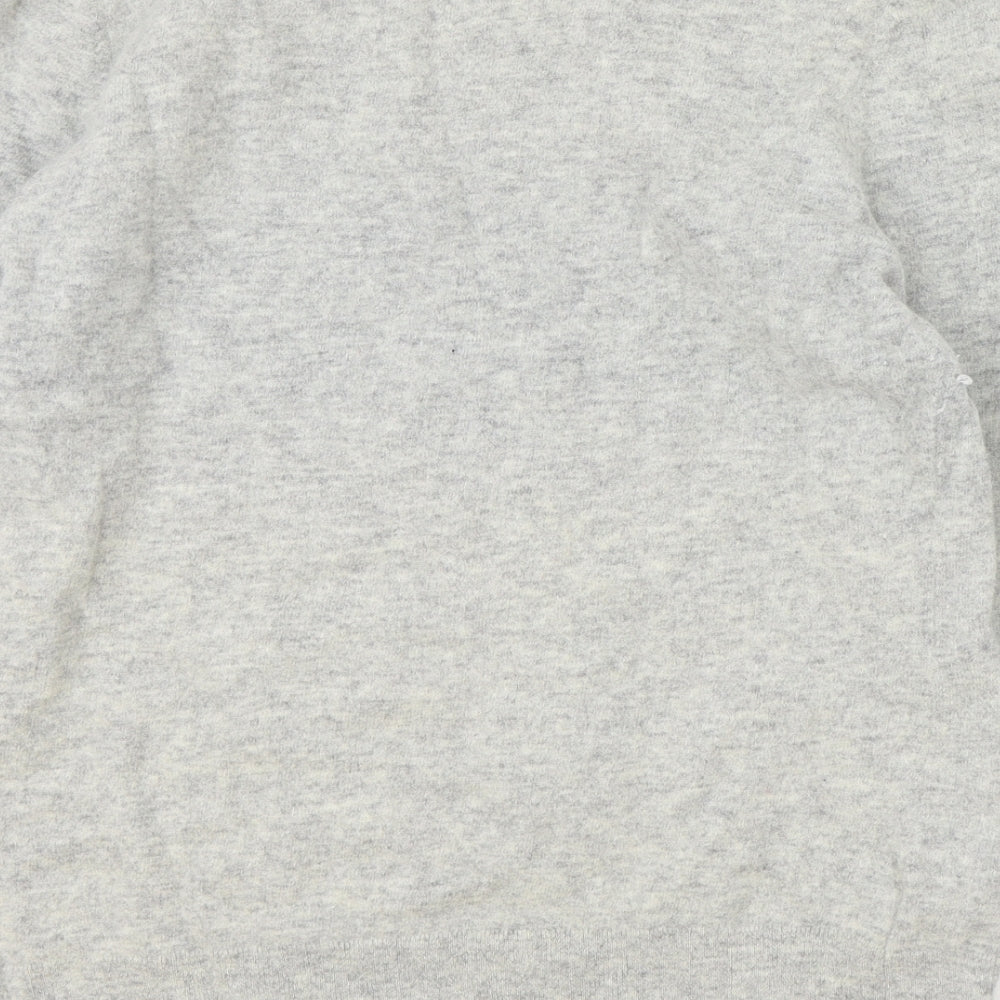 Laura Ashley Womens Grey Boat Neck Cotton Pullover Jumper Size 20