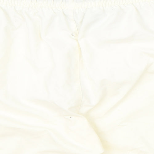 COLLUSION Mens Ivory Polyester Sweat Shorts Size M Regular Drawstring - Swim Shorta