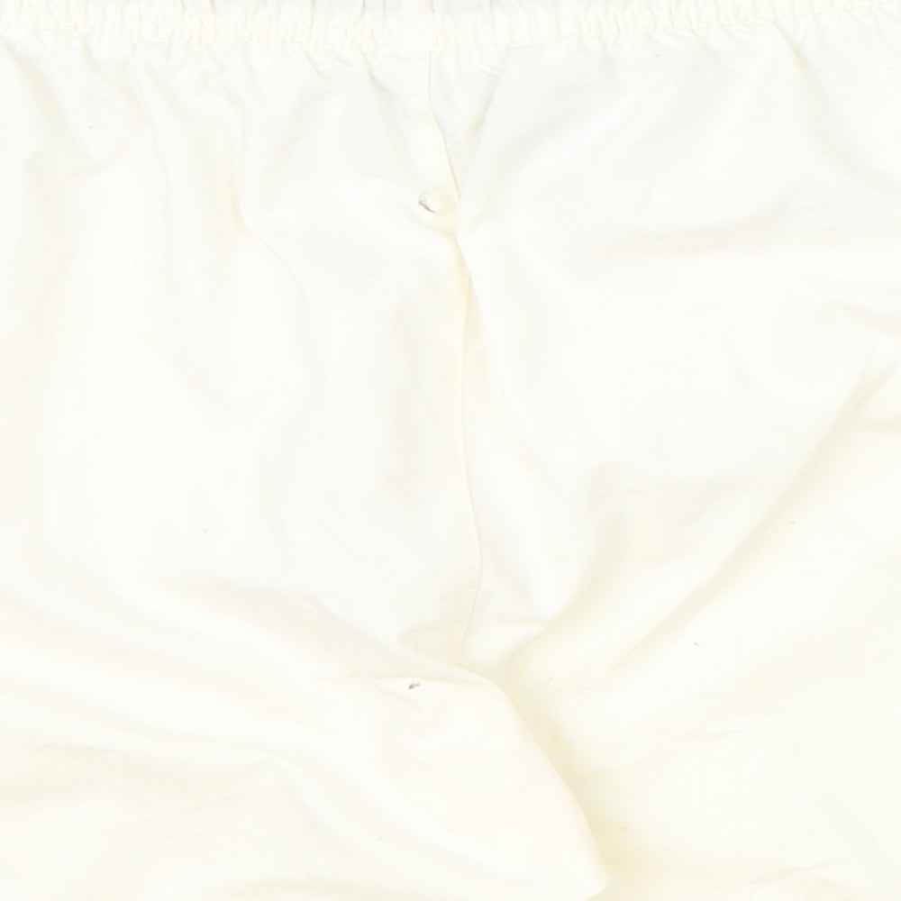 COLLUSION Mens Ivory Polyester Sweat Shorts Size M Regular Drawstring - Swim Shorta