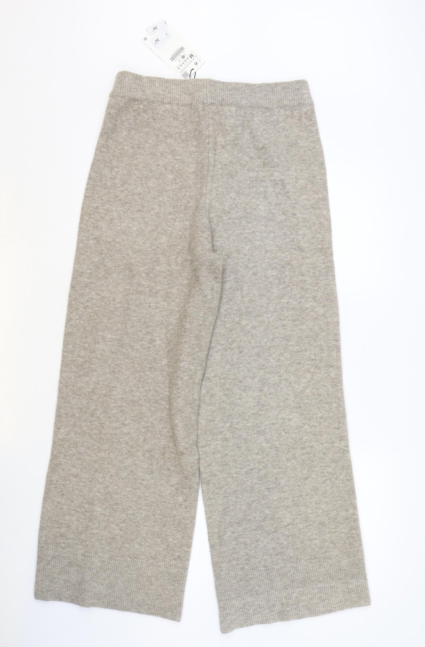 Zara Womens Brown Acrylic Trousers Size M Regular
