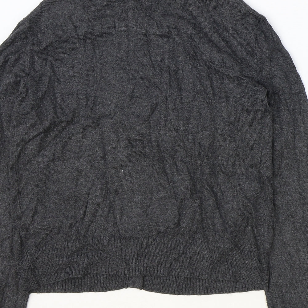 Marks and Spencer Womens Gold Round Neck Viscose Cardigan Jumper Size 8