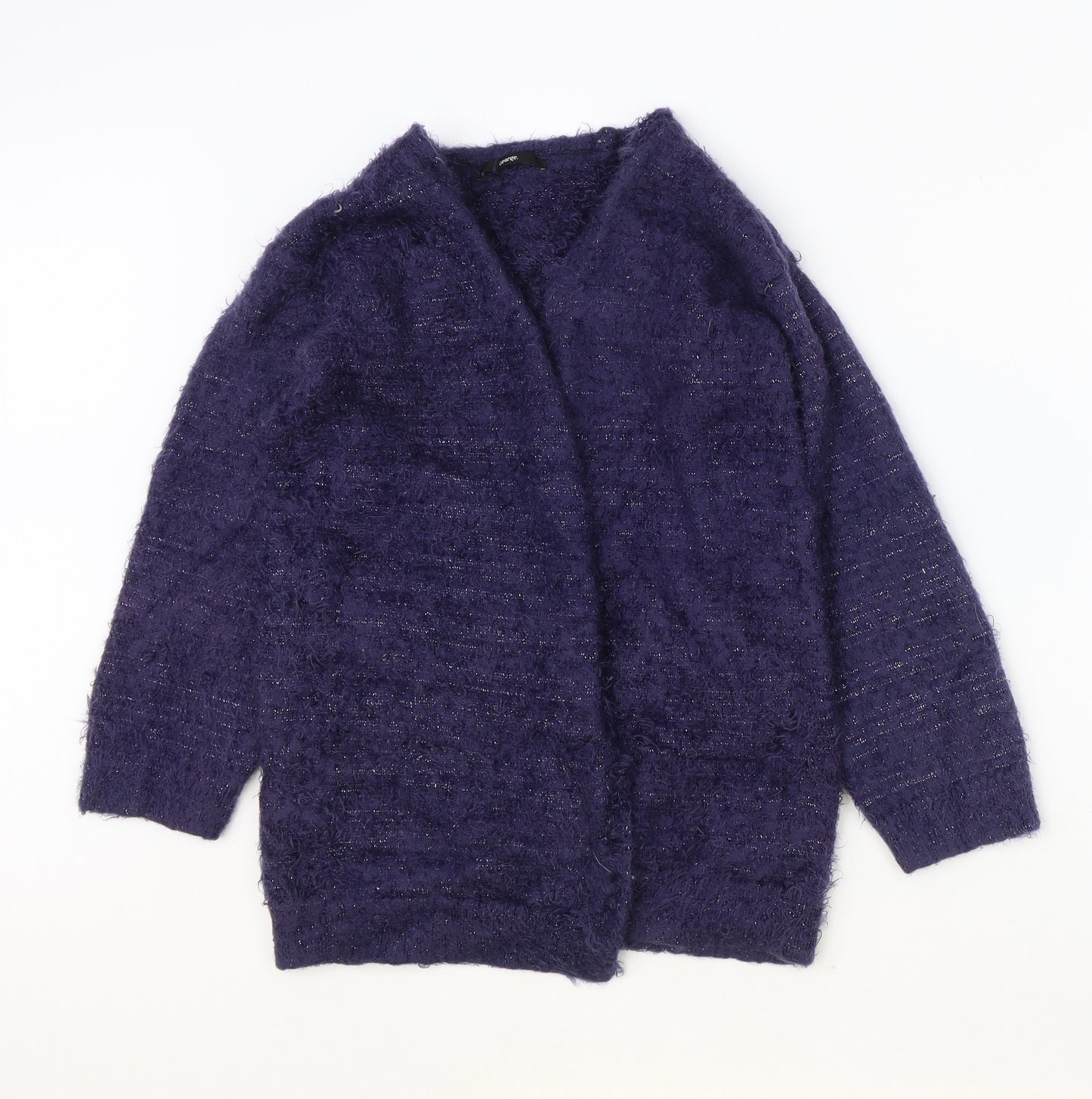 George Girls Blue V-Neck Acrylic Cardigan Jumper Size 12-13 Years Pullover