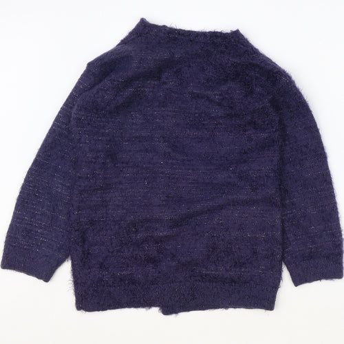 George Girls Blue V-Neck Acrylic Cardigan Jumper Size 12-13 Years Pullover