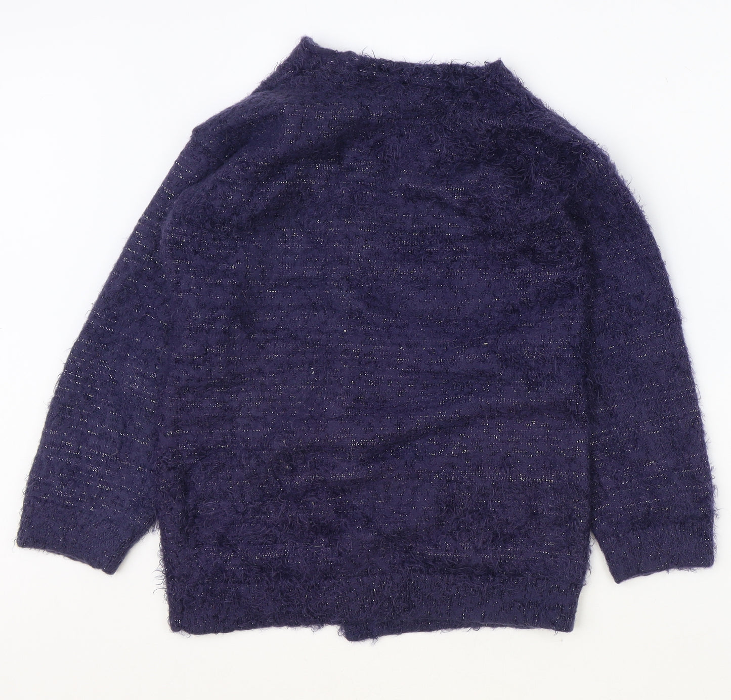 George Girls Blue V-Neck Acrylic Cardigan Jumper Size 12-13 Years Pullover