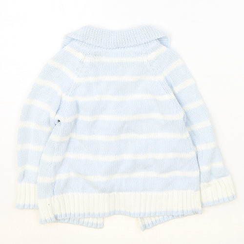 Powell Craft Boys Blue Striped Jacket Size 12-18 Months Button