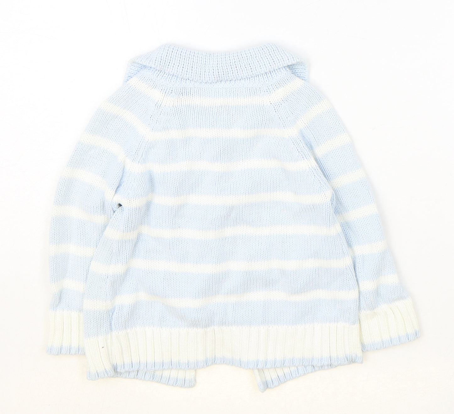 Powell Craft Boys Blue Striped Jacket Size 12-18 Months Button