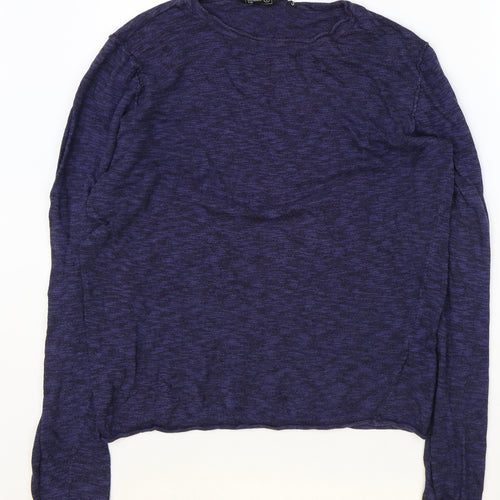 DNM Dissident Womens Blue Round Neck Acrylic Pullover Jumper Size S