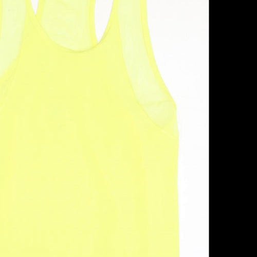 NEXT Womens Yellow Polyester Basic Tank Size 10 Round Neck