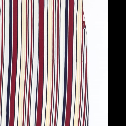 New Look Womens Multicoloured Striped Polyester Tank Dress Size 8 Sweetheart Pullover
