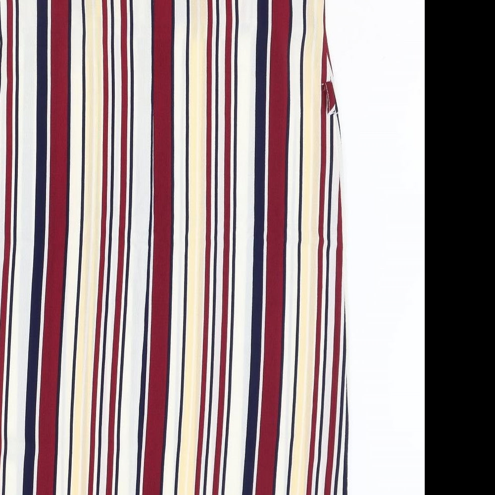 New Look Womens Multicoloured Striped Polyester Tank Dress Size 8 Sweetheart Pullover