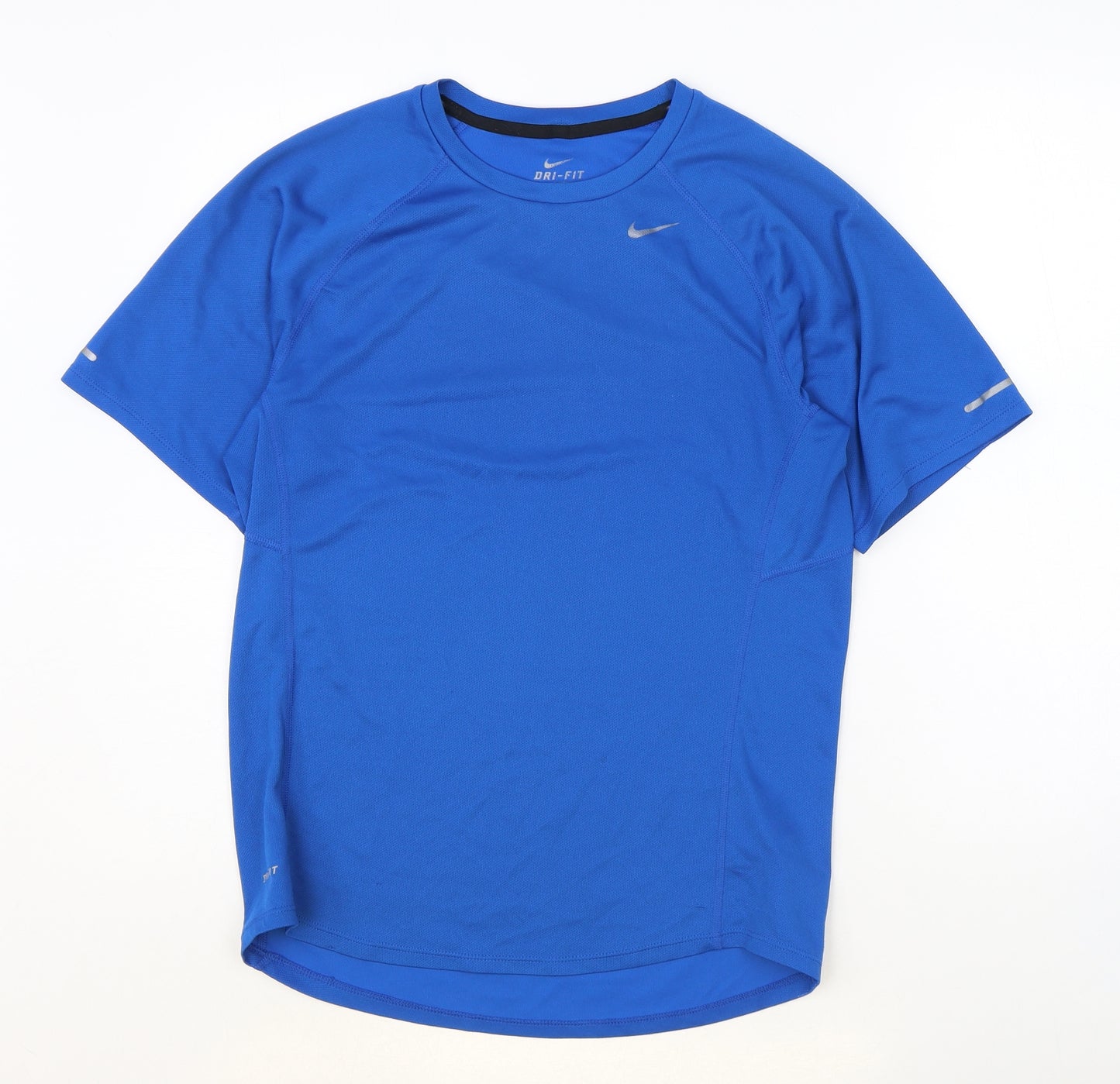 Nike Mens Blue Polyester T-Shirt Size S Round Neck