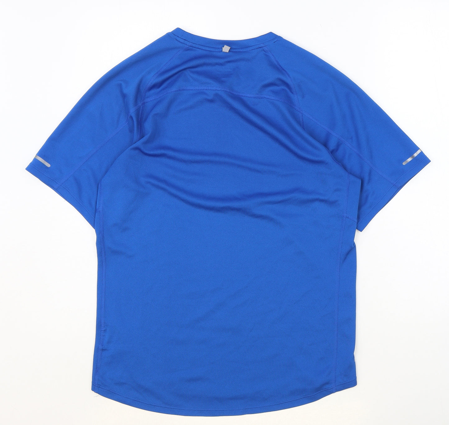 Nike Mens Blue Polyester T-Shirt Size S Round Neck