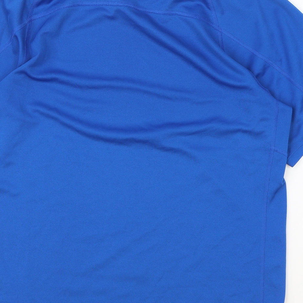 Nike Mens Blue Polyester T-Shirt Size S Round Neck