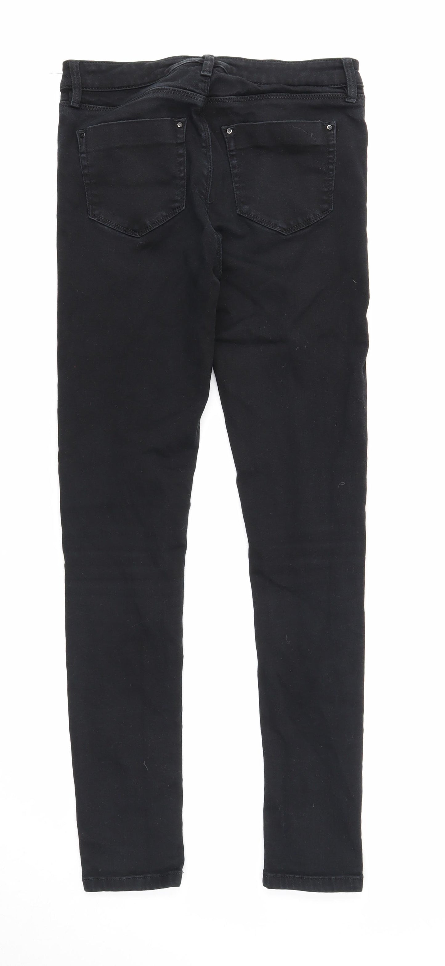 Waredenim Womens Black Cotton Skinny Jeans Size 10 Regular Zip