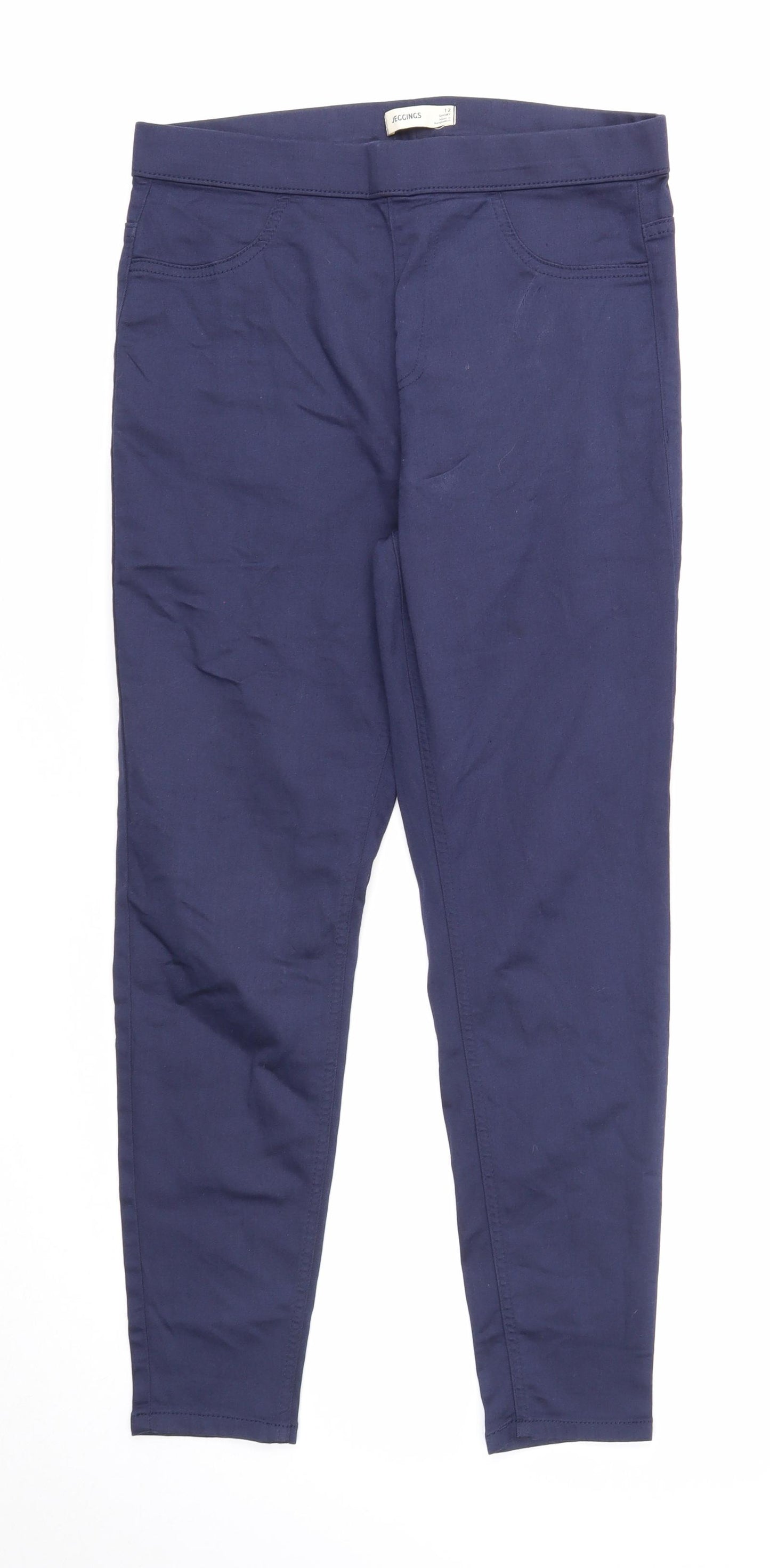 Marks and Spencer Womens Blue Cotton Jegging Jeans Size 12 Regular