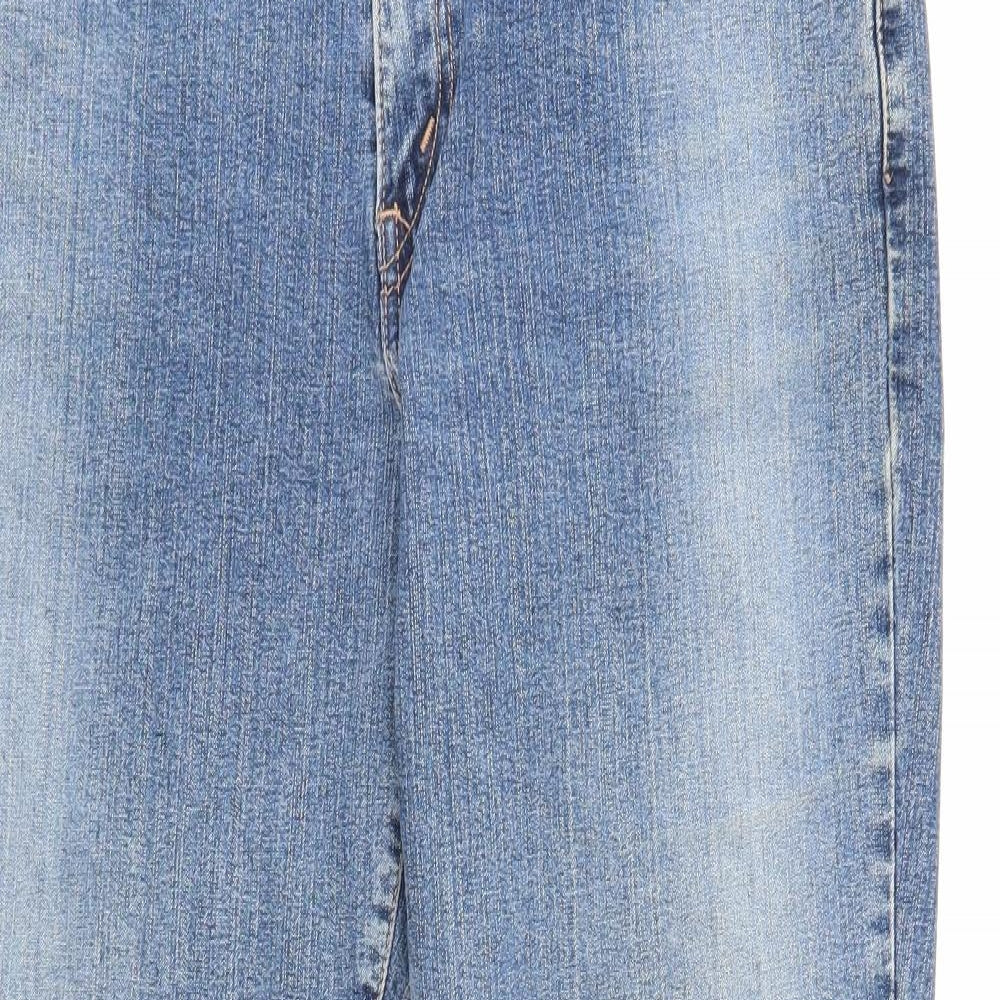Levi's Womens Blue Cotton Bootcut Jeans Size 12 Regular Zip
