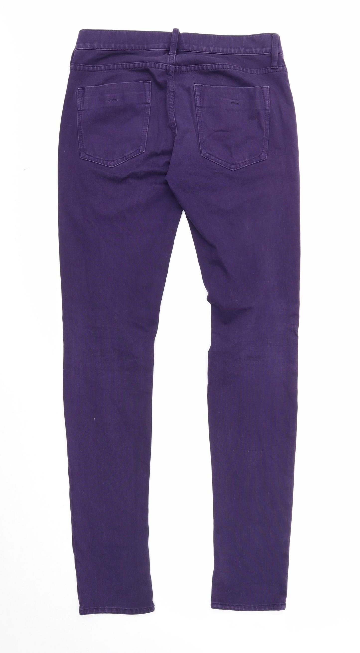 FC Jeans Womens Purple Cotton Skinny Jeans Size 12 Regular Zip