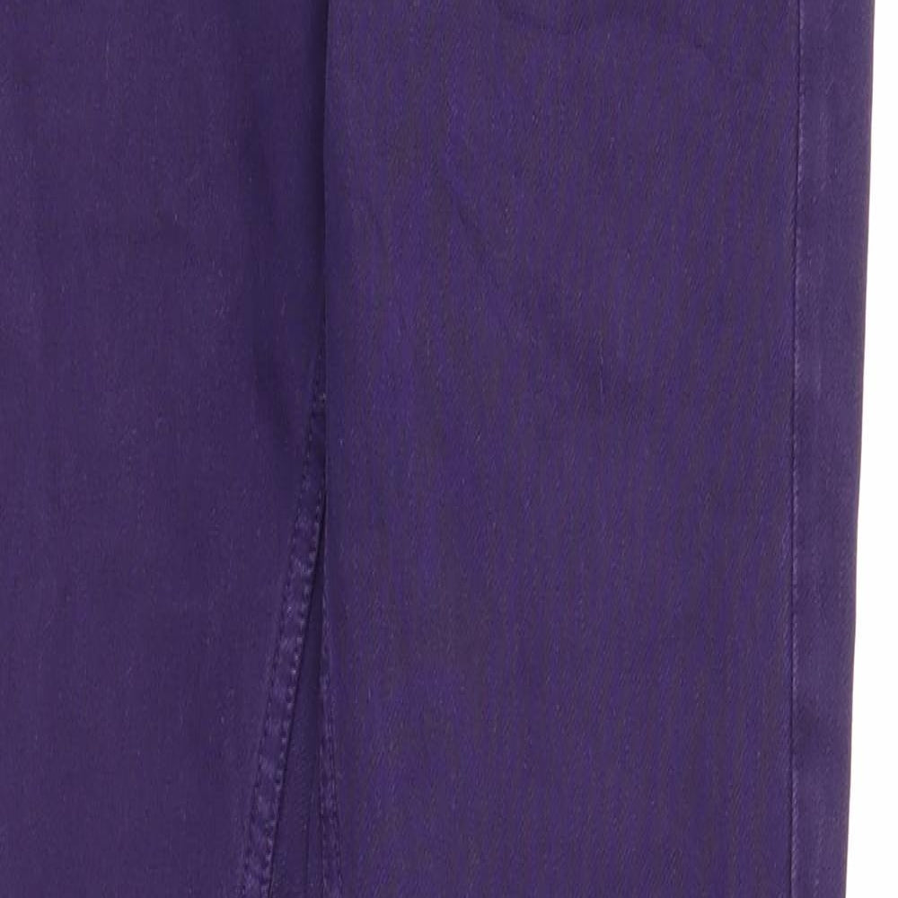FC Jeans Womens Purple Cotton Skinny Jeans Size 12 Regular Zip