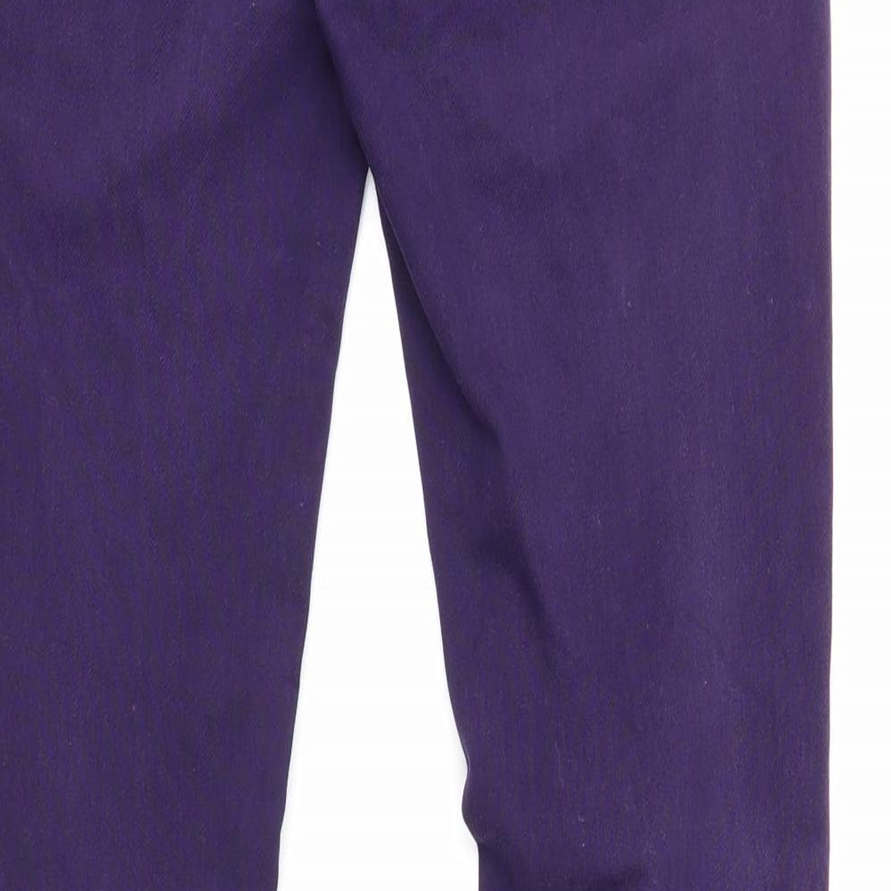 FC Jeans Womens Purple Cotton Skinny Jeans Size 12 Regular Zip