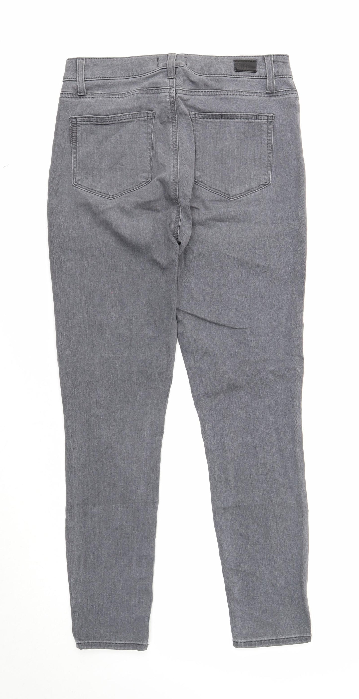 Paige Womens Grey Cotton Skinny Jeans Size 28 in Regular Zip