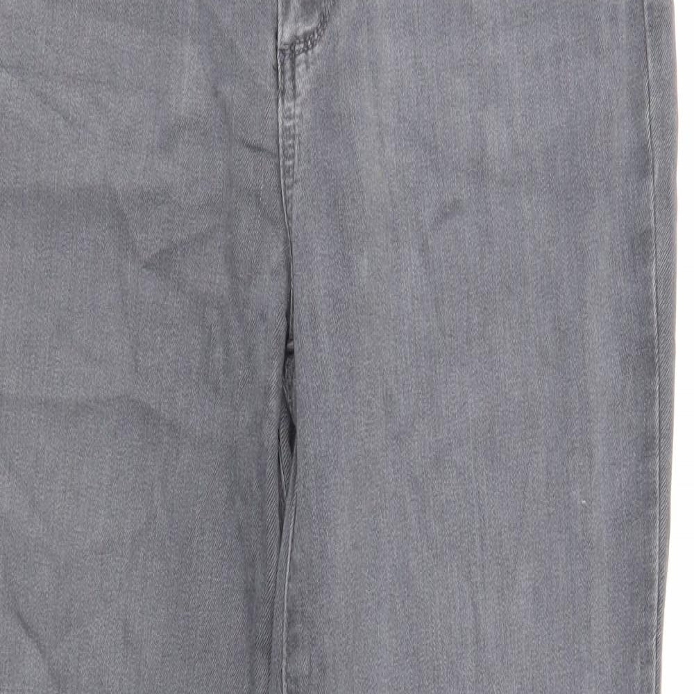 Paige Womens Grey Cotton Skinny Jeans Size 28 in Regular Zip