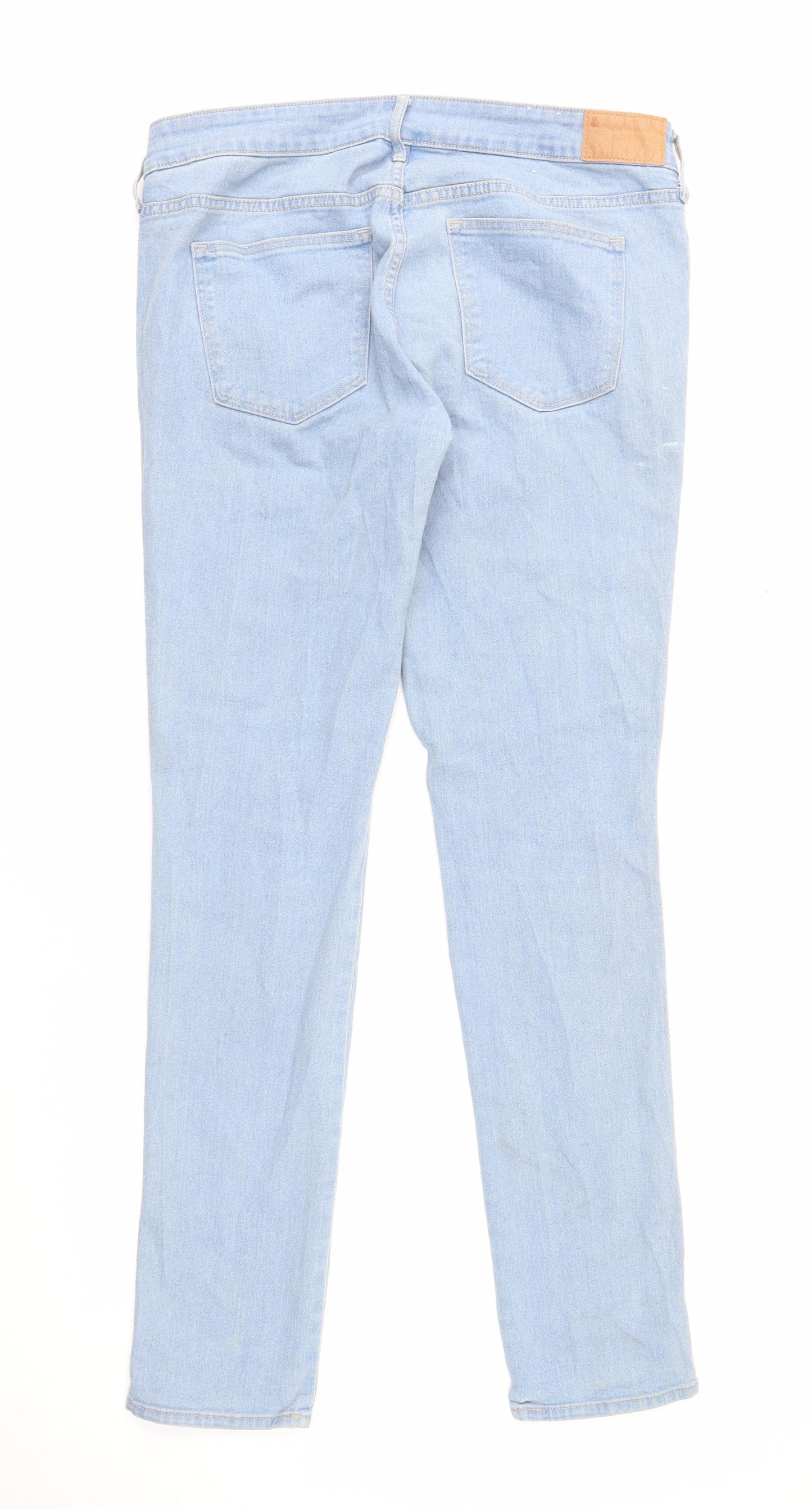 &Denim Womens Blue Cotton Skinny Jeans Size 32 in Regular Zip