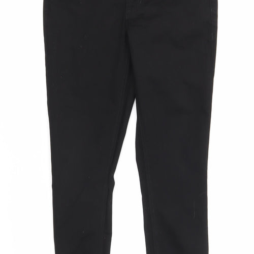 Preworn Womens Black Cotton Skinny Jeans Size 28 in Regular Zip