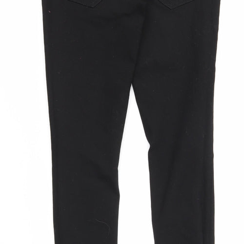 Preworn Womens Black Cotton Skinny Jeans Size 28 in Regular Zip