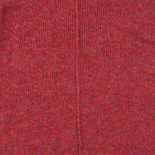 Marks and Spencer Womens Red Boat Neck Polyester Pullover Jumper Size M