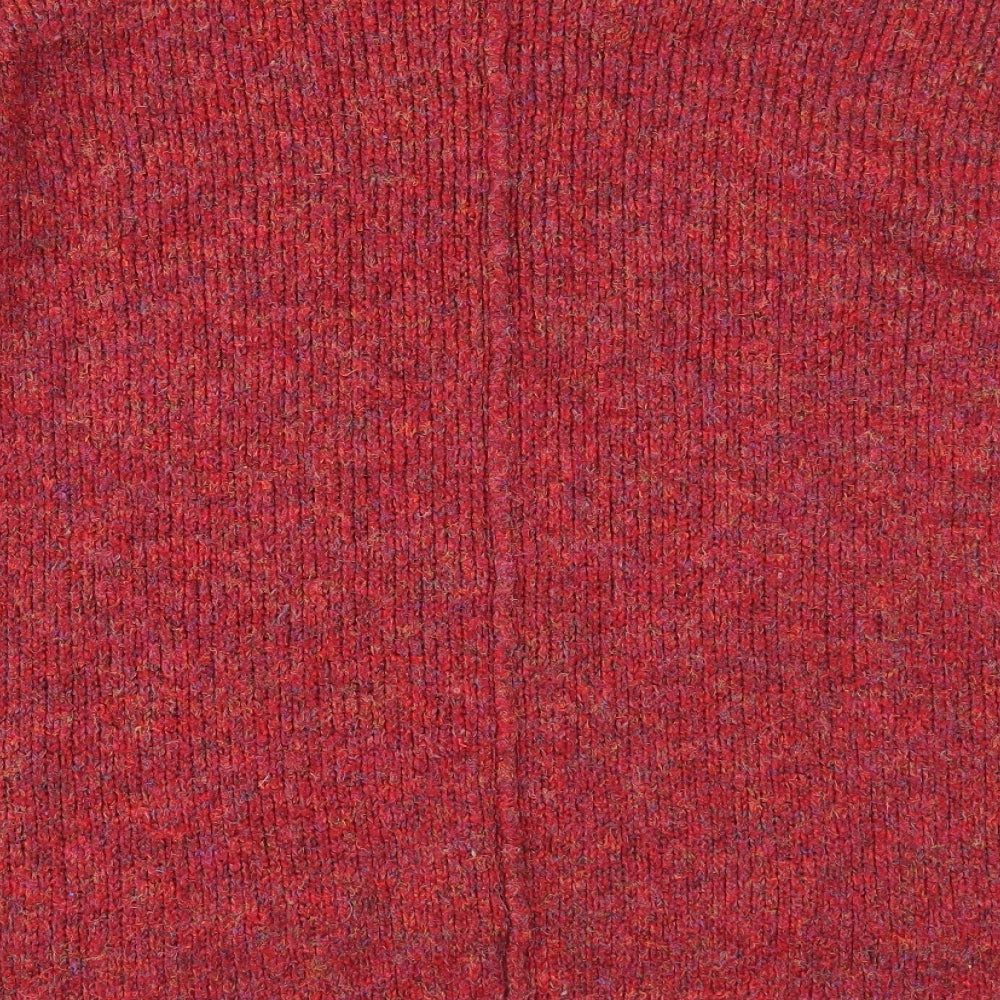 Marks and Spencer Womens Red Boat Neck Polyester Pullover Jumper Size M