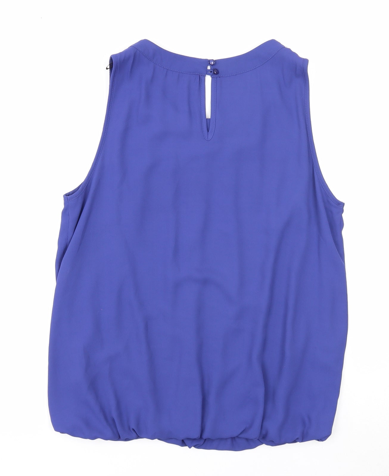 Dorothy Perkins Womens Blue Polyester Basic Tank Size 14 Round Neck